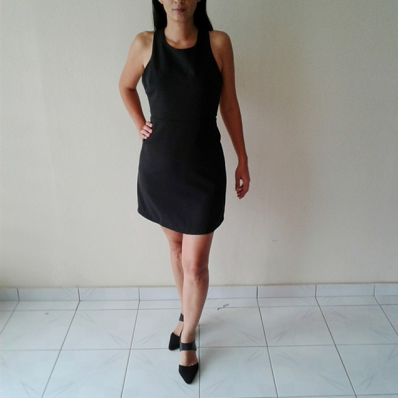 BLACK SLEEVELESS DRESS|SHIFT DRESS|BLACK DRESS - Picture 2 of 10